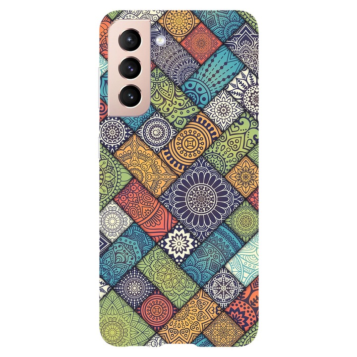 Husa compatibila cu Samsung Galaxy S22 Plus model Mandala Tiles, Silicon, TPU, Viceversa