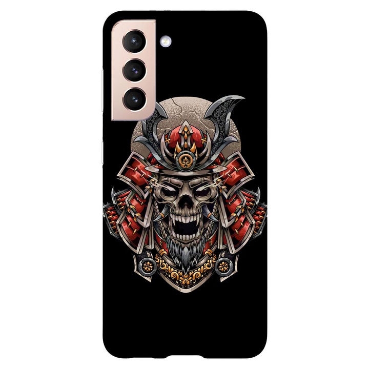 Кейс съвместим с Samsung Galaxy S22 Ultra модел Самурайски череп, Силикон, TPU, Обратно