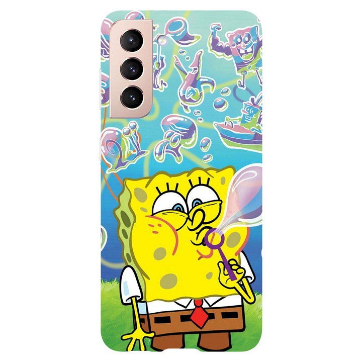 Husa compatibila cu Samsung Galaxy S22 Plus model Sponge Bob Squarepants, Silicon, TPU, Viceversa