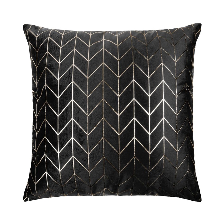 Калъфка за възглавница Nord, Spod Igły i Nitki, Полиестер, 45 x 45 см, Черна