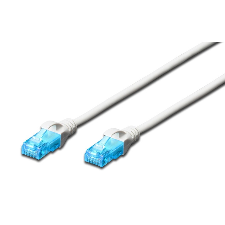 Мрежов кабел Digitus, UTP, 1 м, Бял