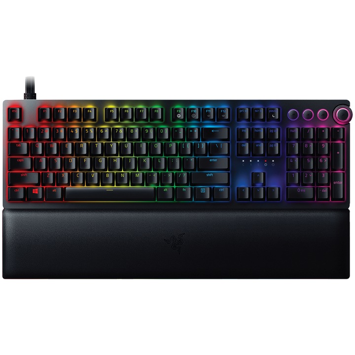 Геймърска клавиатура Razer Huntsman V2 (Purple Switch) , Подсветка RGB Razer Chroma™, negru
