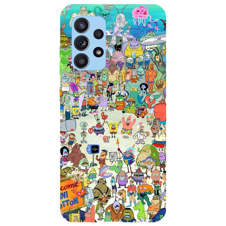 Husa compatibila cu Samsung Galaxy A72 5G model Bikini Bottom Spongebob, Silicon, TPU, Viceversa
