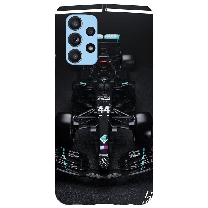 Капак, съвместим с Samsung Galaxy A51 5G модел Lewis Hamilton 44 F1, силикон, TPU, обратното