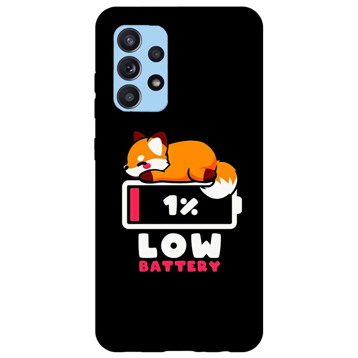 Husa compatibila cu Samsung Galaxy A22 4G model Low battery, Silicon, TPU, Viceversa