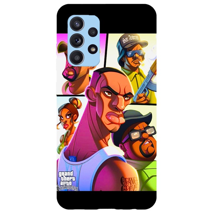 Husa compatibila cu Samsung Galaxy A72 4G model San andreas, Silicon, TPU, Viceversa
