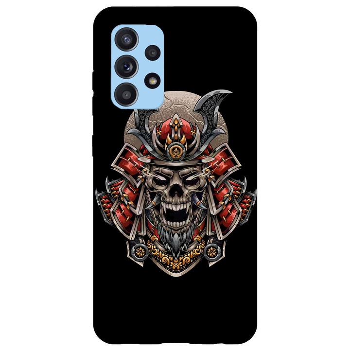 Кейс съвместим с Samsung Galaxy A42 5G модел Самурайски череп, Силикон, TPU, Обратно