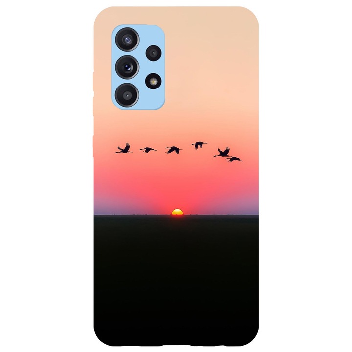 Husa compatibila cu Samsung Galaxy A52 4G model Over the sunset, Silicon, TPU, Viceversa