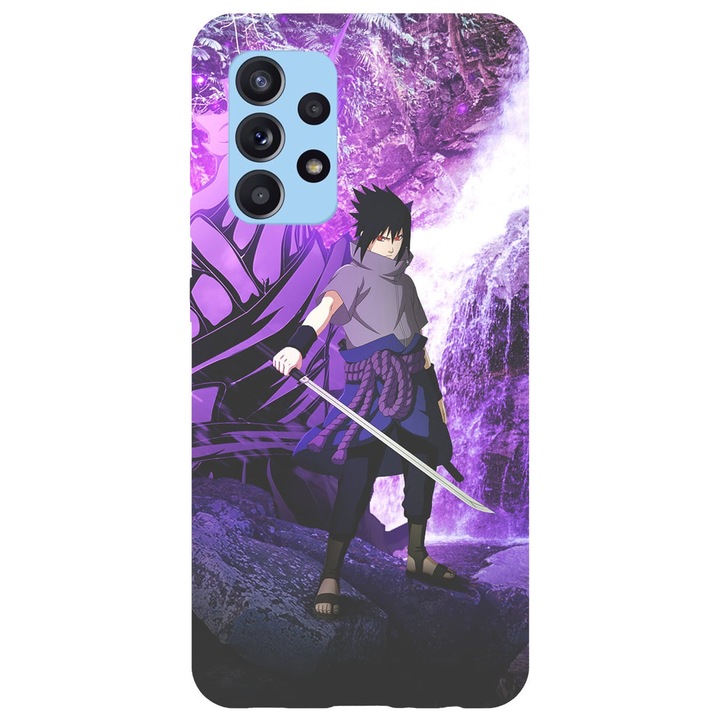 Кейс съвместим с Samsung Galaxy A51 5G модел Sasuke Uchiha Susano, силикон, TPU, обратното