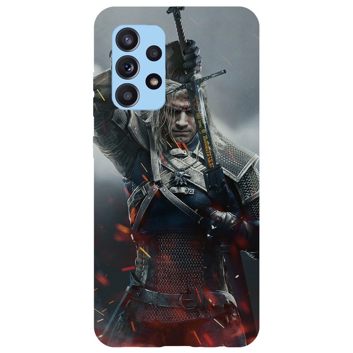 Капак, съвместим с Samsung Galaxy A51 5G модел The witcher, силикон, TPU, обратното