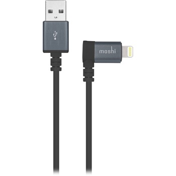 Cablu de date/incarcare 90˚ lightning Moshi, 1.5m, Black Cablu de date/incarcare 90˚ lightning Moshi, 1.5m, Black