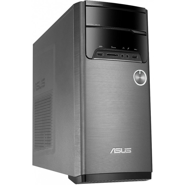 Sistem Desktop PC ASUS M32CD-K-RO001D cu procesor Intel® Core™ i5-7400 3.00 GHz, Kaby Lake, 8GB, 1TB, DVD-RW, nVIDIA GeForce GTX1050 2GB, Free DOS, Black, Mouse + Tastatura