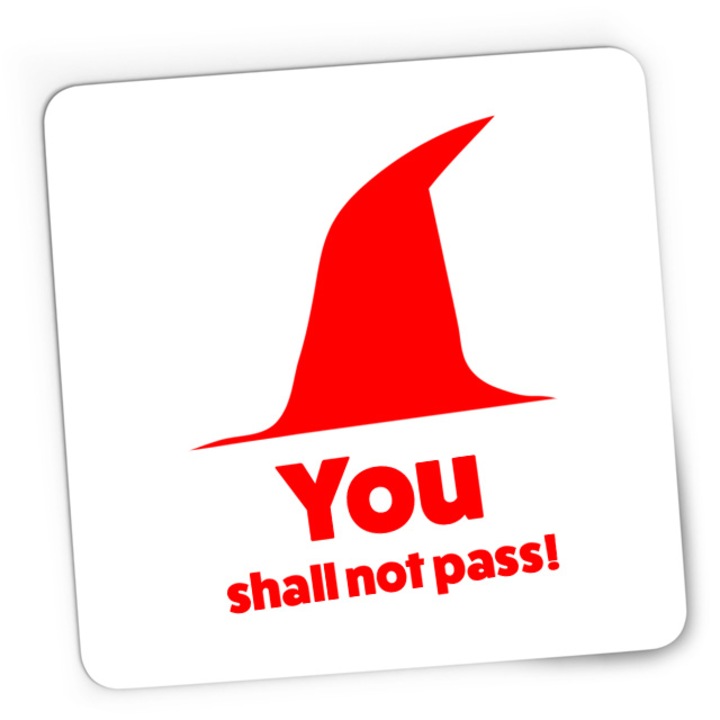 Mousepad Gaming Lord of the Rings Gandalf You Shall Not Pass, 21x19 cm