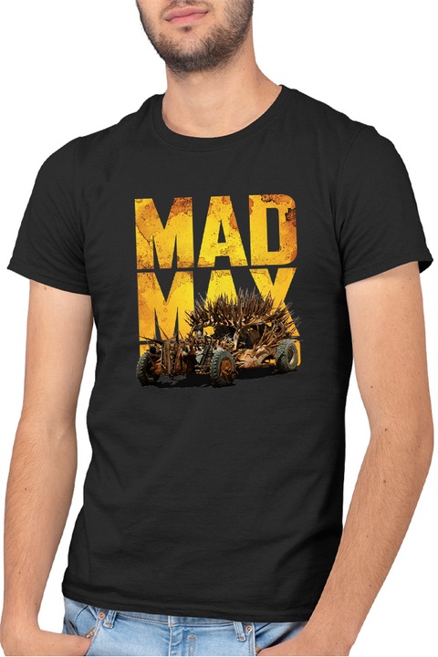 Tricou barbati Mad Max Rock Cool Action Fast Danger, negru, marime S