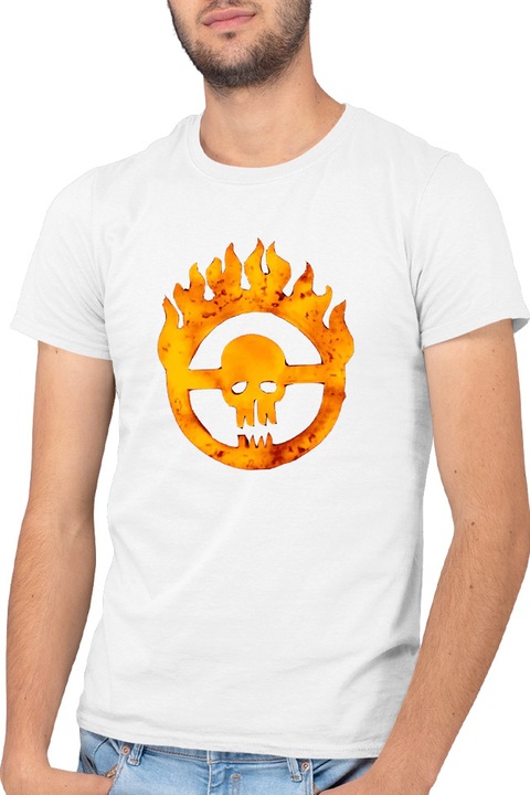Мъжка тениска Mad Max Logo Icon Miller James McCausland Byron, Бял