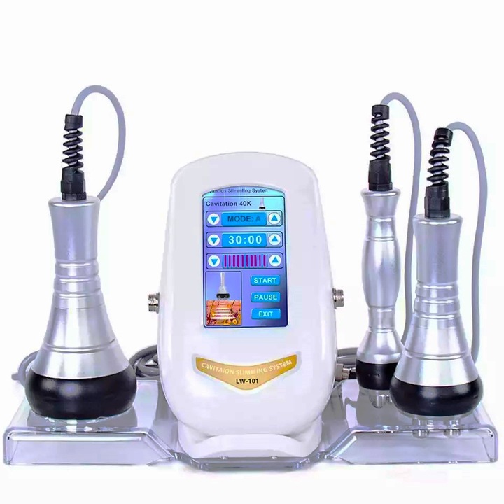 Aparat Cosmetic Profesional pentru Slabire 3in1 LCD, Remodelare corporala, Indepartare celulita, Lifting intens si Tonifiere, Ultrasunete, Radiofrecventa RF, Cavitate in Vid, Efect Anti imbatranire, Multifunctional