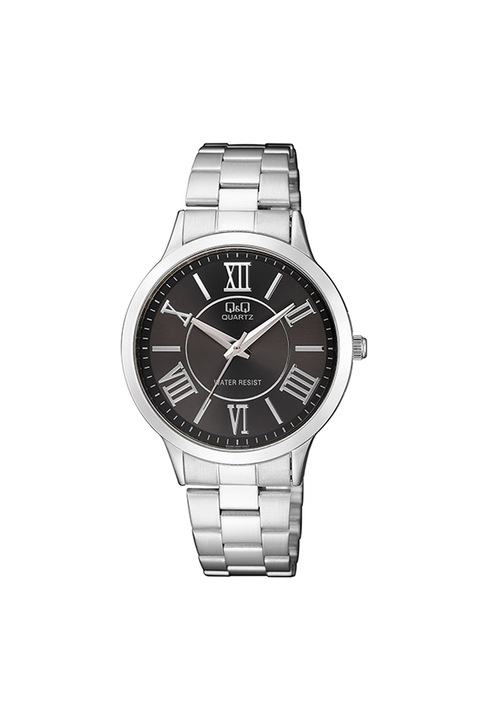 Q&Q, Ceas cu cifre romane si cadran contrastant, Argintiu