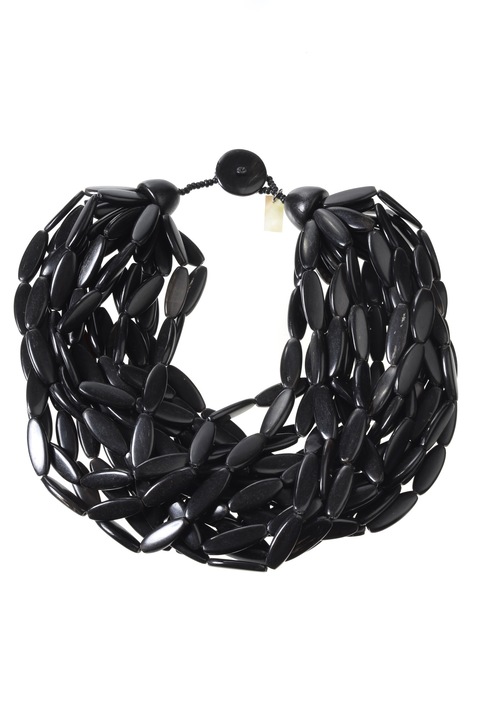 Colier, Gloria Maris, Agata876 Negru, 50 cm