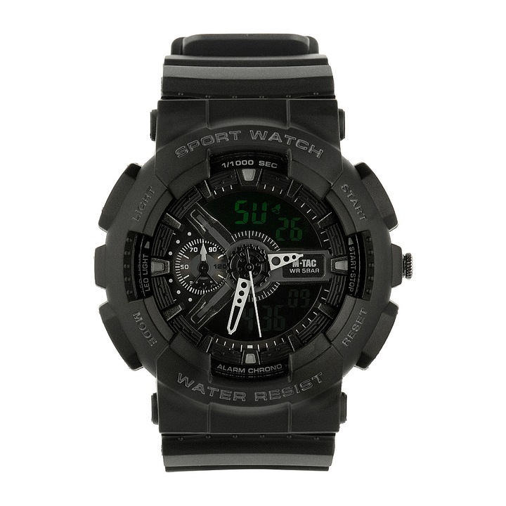 Черен спортен часовник M-Tac
