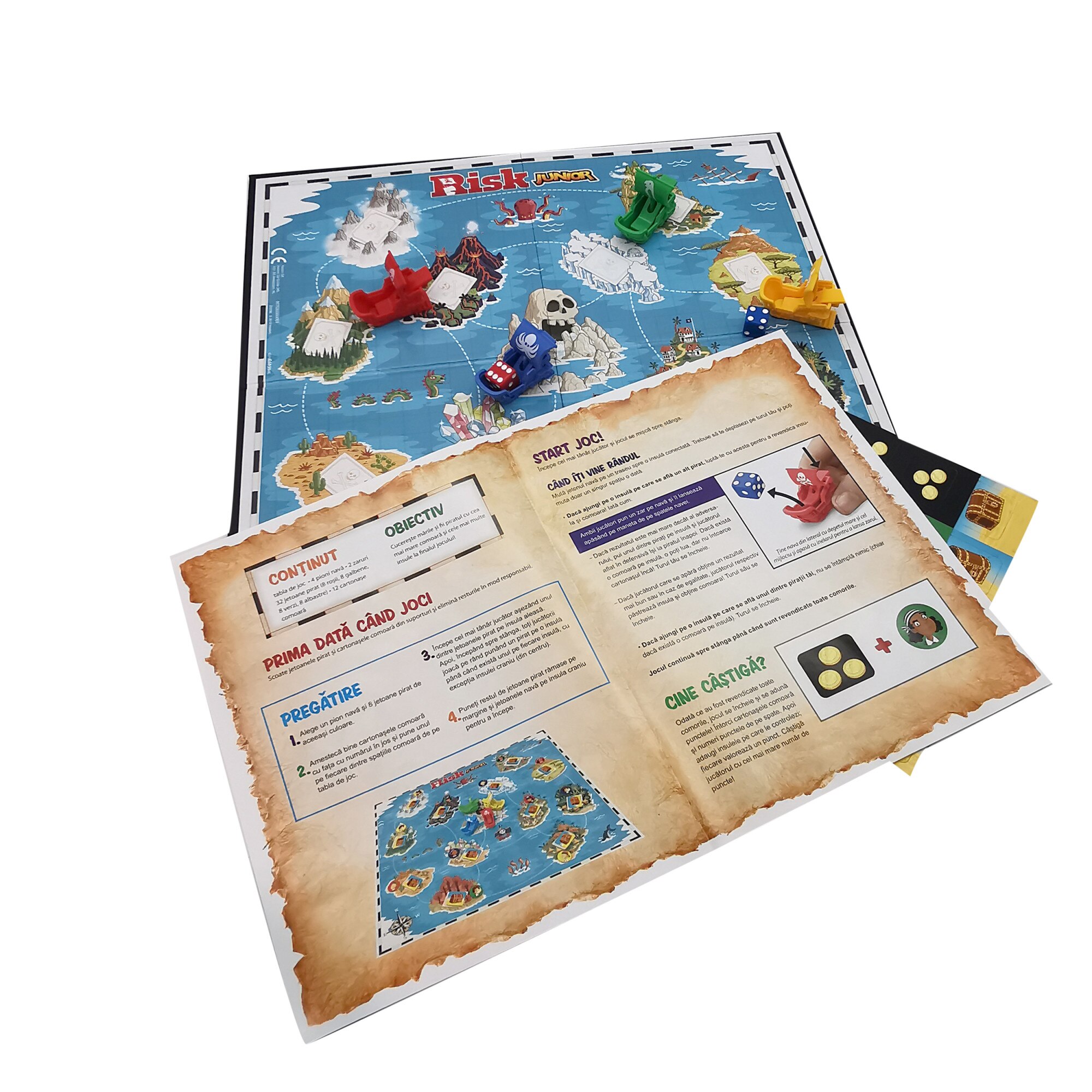 Joc Risk Junior, +5 ani, 4 pioni, 2 nave, 32 de jetoane, 68950 - eMAG.ro