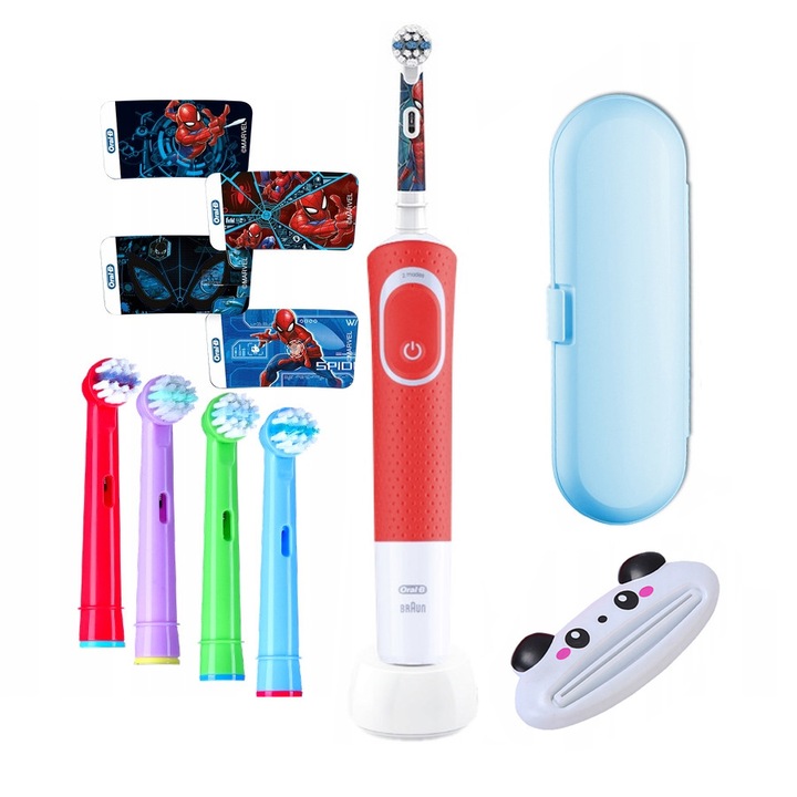 Електрическа четка за зъби Oral-B Vitality 100 Kids Spiderman за деца, многоцветна