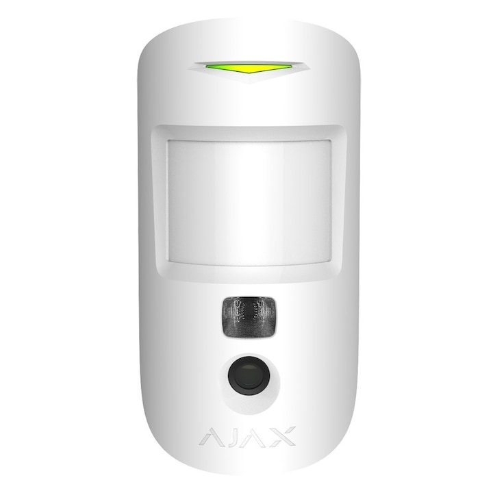 PIR детектор за движение MotionCam Indoor, защита срещу животни, безжичен, бял, Ajax