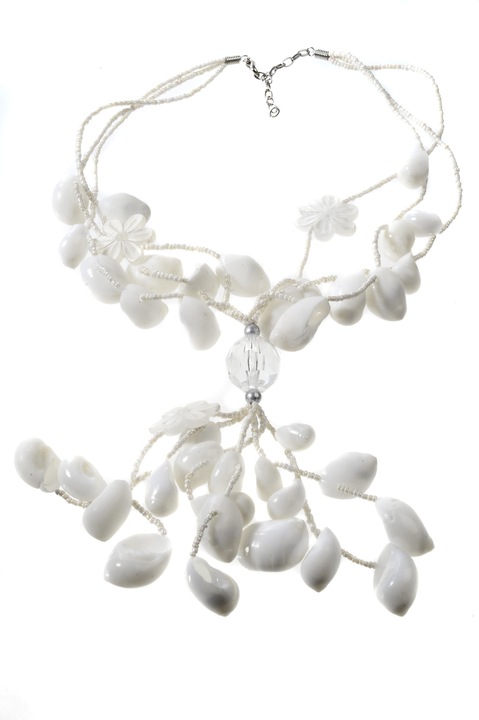 Колие, Gloria Maris, Shelli12 White, 35 см