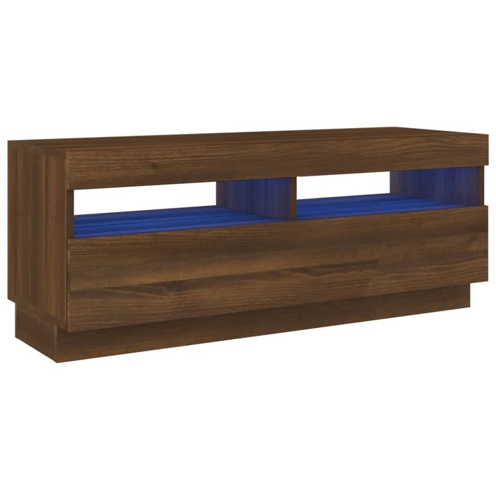 VidaXL TV szekrény LED világítással, barna tölgy, 100x35x40 cm, 19.2 kg
