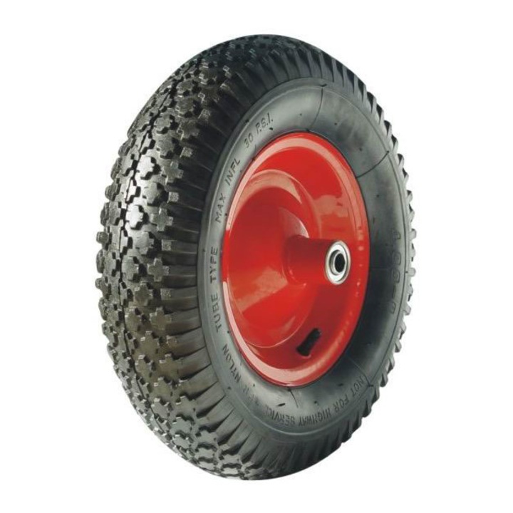 Roata roaba, TT, ax subtire 14mm, mixt, 3.50-8 8PR