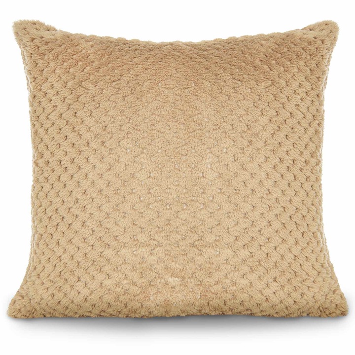 Fata de perna Monte, Spod Igły i Nitki, Microfibra, 40 x 40 cm, Bej