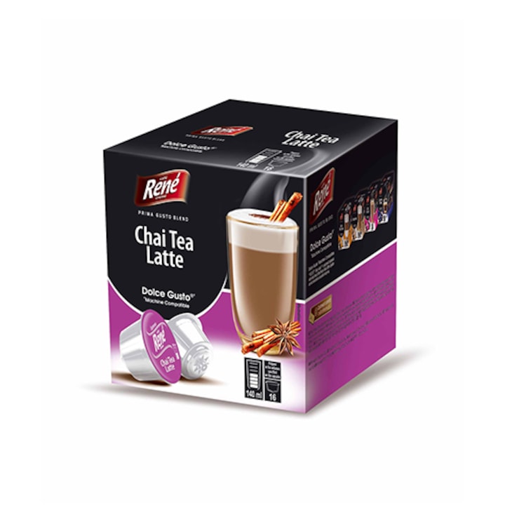 Café René Chai Tea Latte, Dolce Gusto kompatibilis kapszula, 16 db