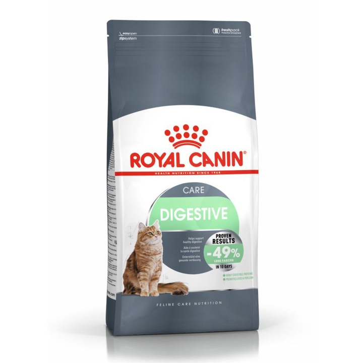 Hrana uscata pisica Royal Canin Digestive Care Adult, confort digestiv, cantitate 10 kg, digestie sanatoasa