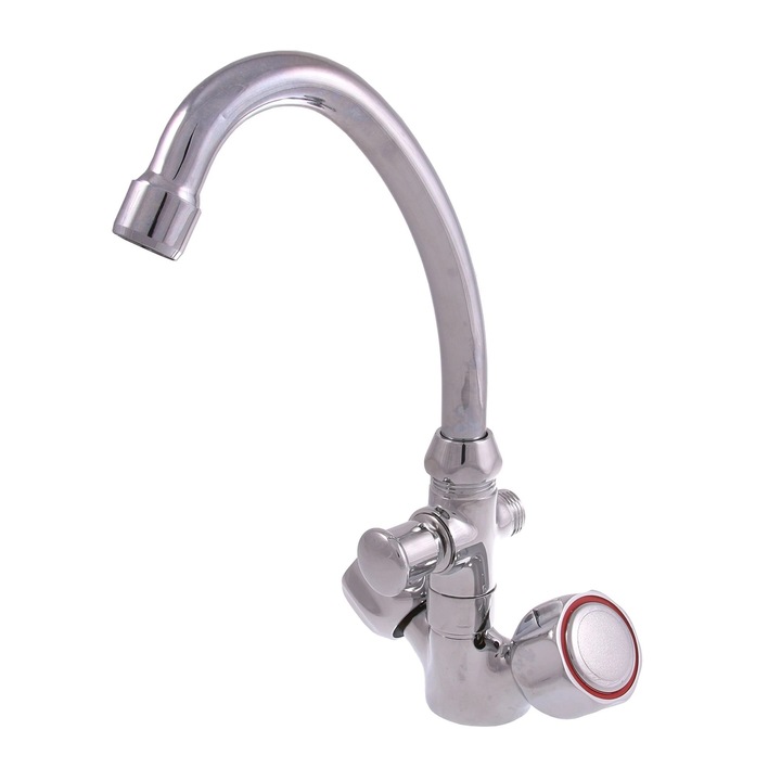 Baterie lavoar Ferro Standard, dubla comanda, 17 x 13 cm, crom