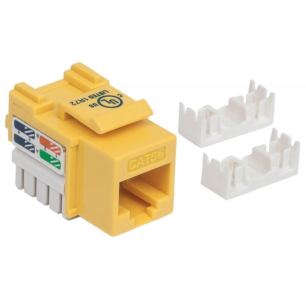Modul Keystone RJ45, UTP, Cat.5e, Galben, Alb eMAG.ro