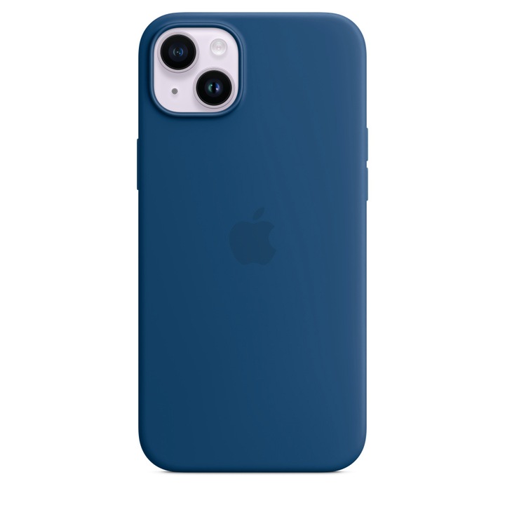Силиконов Калъф за Apple iPhone 14, Dark Blue - eMAG.bg