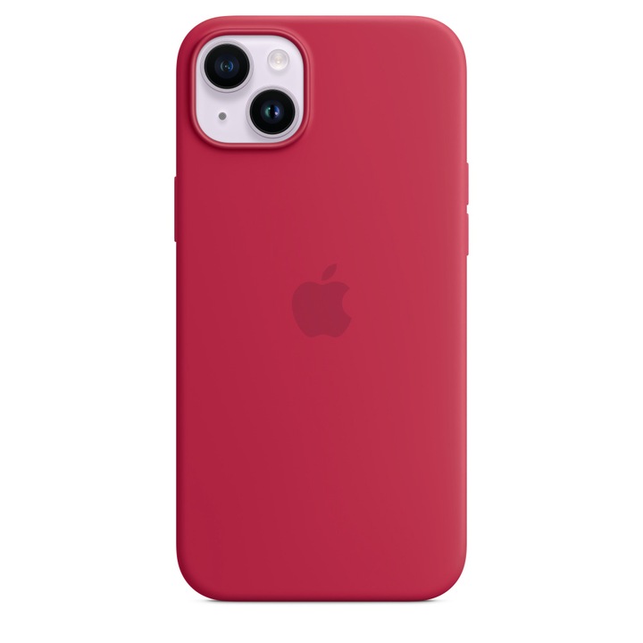Калъф за Apple iPhone 14, Силиконов, Малина