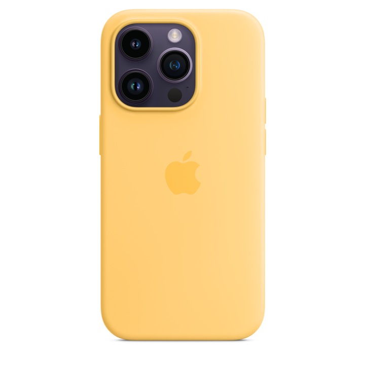 Силиконов Кейс Apple за iPhone 14 Pro Max, Жълт