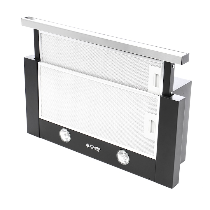 Телескопичен Аспиратор Pyramis 315 mc/h, 2 Мотора, 330 W, Ширина 60 см, Черен AN