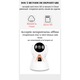 Camera de supraveghere WI-FI, V380 Night Vision, detectarea miscarilor, control aplicatie, audio bidirectional, rotire 355 grade, compatibil IOS, Android si Windows, Alb
