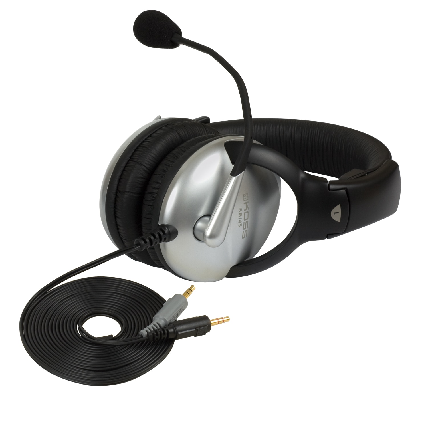 Casti cu microfon Koss SB45, Negru/Argintiu