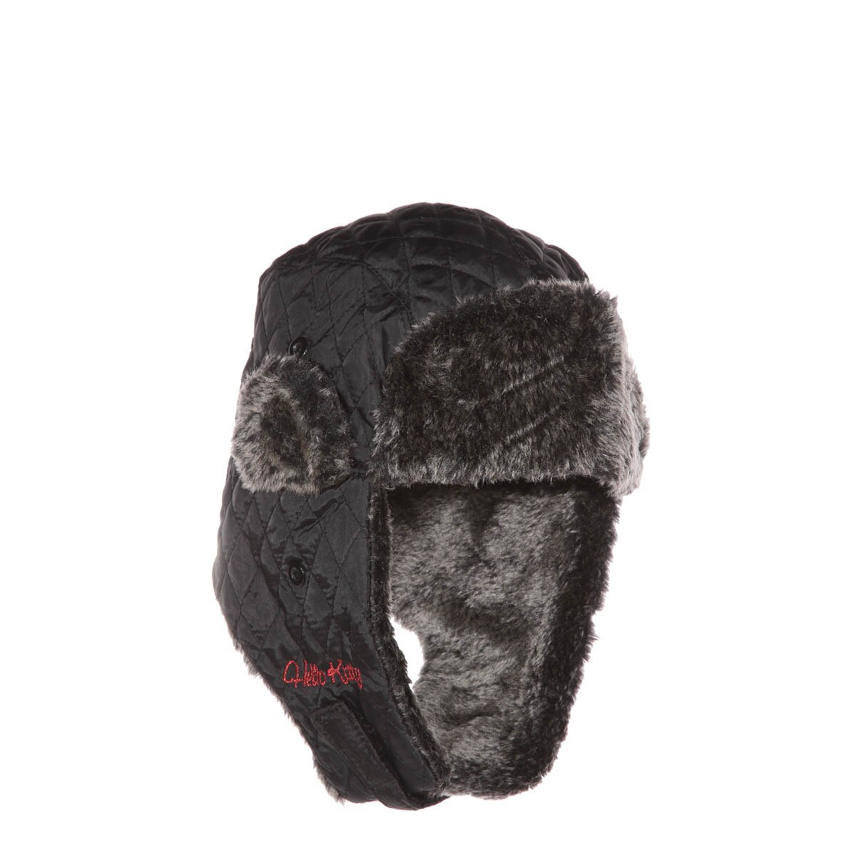 Caciula imblanita Hello Kitty ,neagra, 58cm