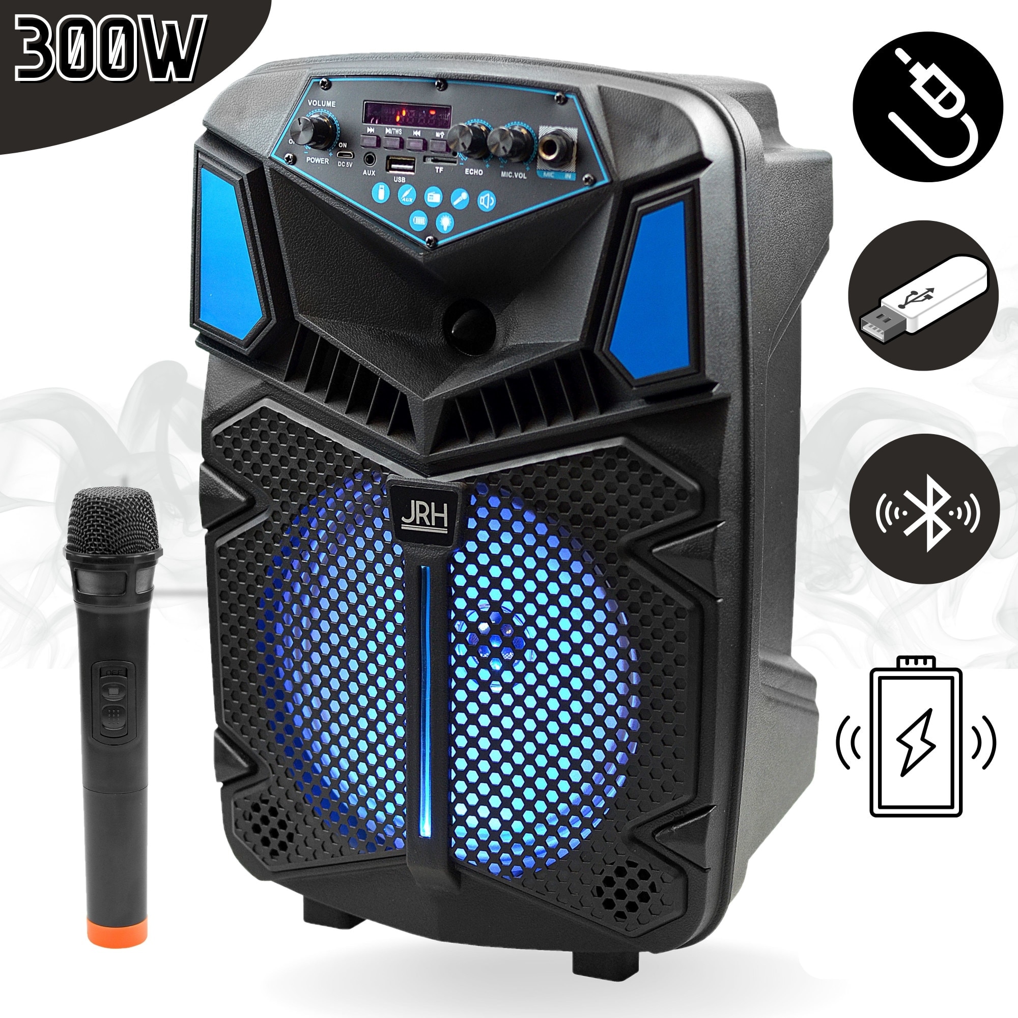 Boxa Activa, Portabila, JRH H8, Bluetooth, AUX, Radio Fm, USB, microfon ...