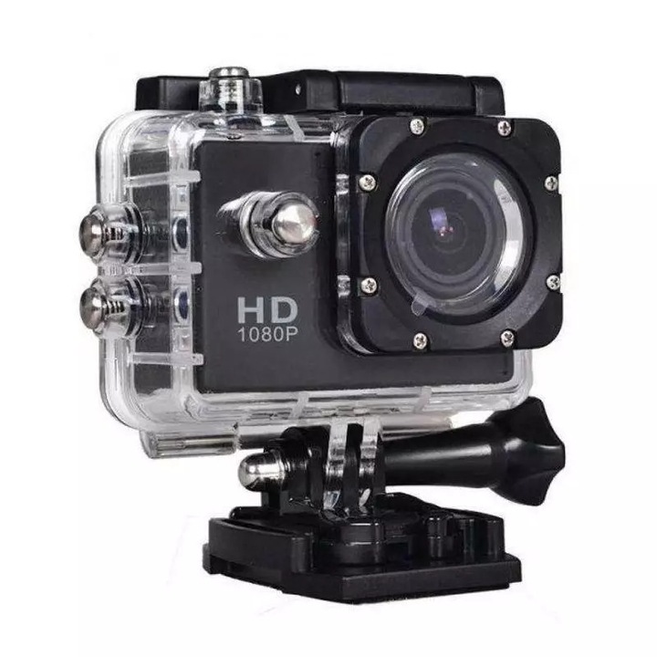Camera Sport Waterproof SIKS®, HD 1080P, 2 inch, Autonomie 90 min, Negru