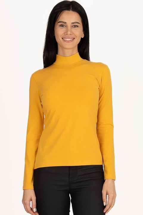 Bluza Dama tip Maleta cu Guler Inalt, Knox, B2005, Ecru, 2XL/INTL