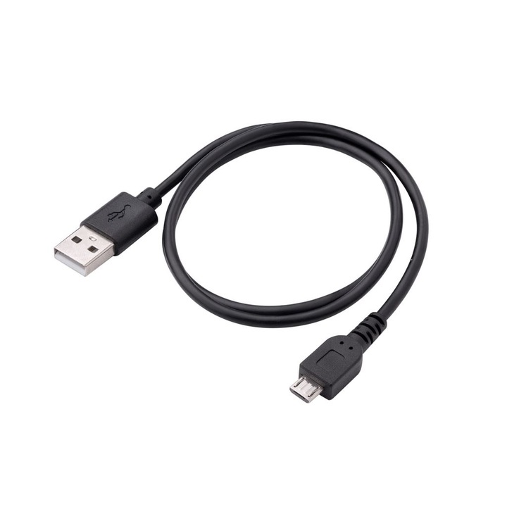 Кабел за пренос данни и зареждане, Akyga, AK-USB-05, USB 2.0 A към micro USB B, 0,6 м, черен