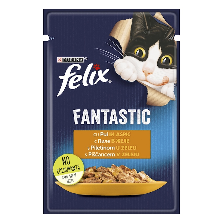 hrana umeda pentru pisici felix fantastic pentru adult cu aroma de carne de pui in aspic cantitate 85g imagen 12_1_
6