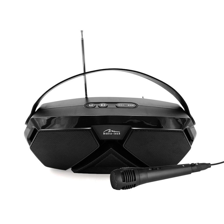 Преносим високоговорител, Media-Tech, Bluetooth, 8 W, 300 x 120 x 105 mm, черен