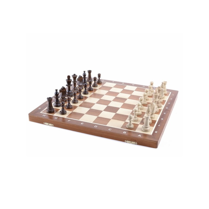 Set sah, Lemn, 375x375 mm, Bej/Maro