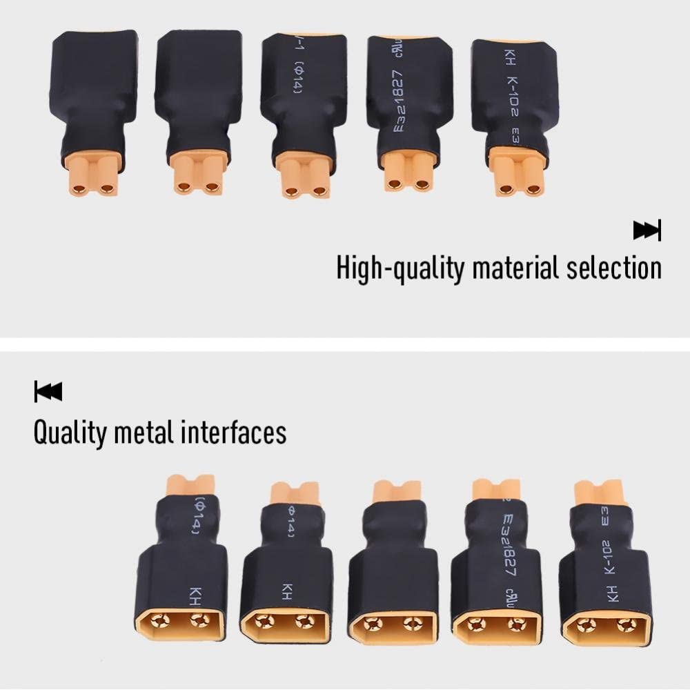 XT30 Auf XT60 Adapter Stecker - 5 Stück Set, Kunststoff + Metall, Für RC Drohnen, Ladegeräte & ESCs