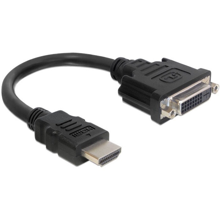 DeLock HDMI male > DVI-I (Dual Link) (24+1) female 20cm Adapter, 79709, Speciális átalakító